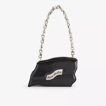 Сумка на плечо из деформированной кожи Acne Studios, черный