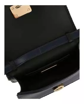 Сумка на плечо из гладкой кожи Vara Bow Salvatore Ferragamo, темно-синий