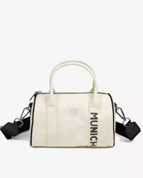 Сумка на плечо из хлопчатобумажной ткани с передним карманом Munich, цвет Crudo