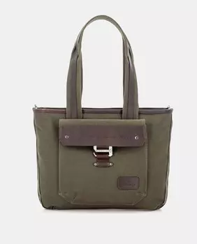 Сумка на плечо из хлопка армейского зеленого цвета Scharlau, военно-зеленый