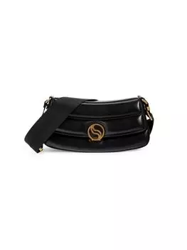 Сумка на плечо из искусственной кожи с логотипом Stella Mccartney, черный