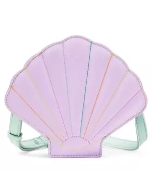 Сумка на плечо из искусственной кожи с ракушками Stella Mccartney, фиолетовый