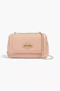 Сумка на плечо из искусственной кожи с тиснением LOVE MOSCHINO, румян