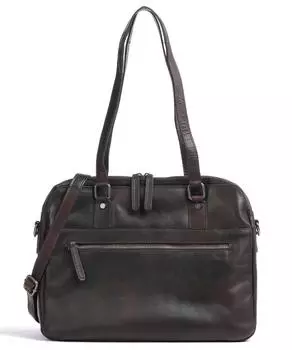 Сумка на плечо из коровьего воска с подтягиванием из яловой кожи Бергамо высотой 13 дюймов The Chesterfield Brand, коричневый