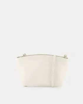 Сумка на плечо из кожи цвета экрю с регулируемой ручкой Latouche