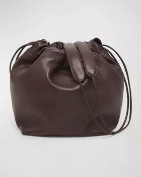 Сумка на плечо из кожи ягненка Dumpling Jil Sander, цвет Chestnut Brown