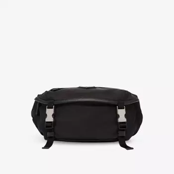 Сумка на плечо из кожи Re-Nylon и переработанного нейлона Prada, черный