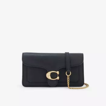 Сумка на плечо из кожи tabby Coach, черный