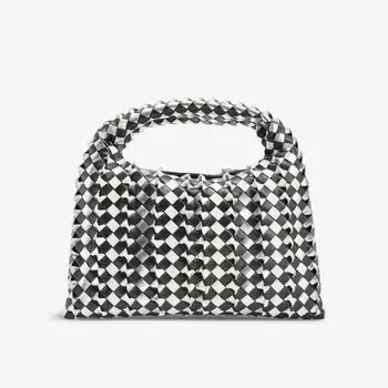 Сумка на плечо из крученой кожи с плетением интреччато Bottega Veneta, цвет da gr-gl-ag g/da g-s