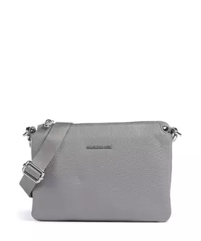 Сумка на плечо из мягкой кожи из зернистой телячьей кожи. Mandarina Duck, серый