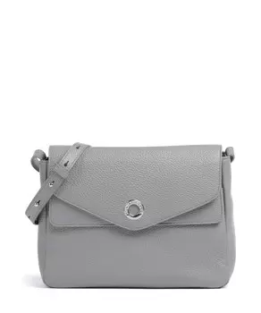 Сумка на плечо из мягкой кожи из зернистой телячьей кожи. Mandarina Duck, серый