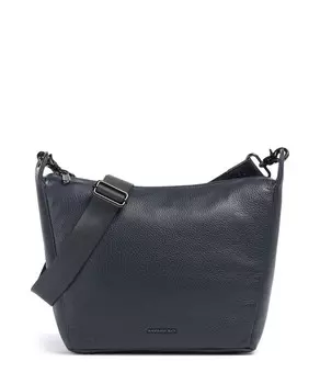 Сумка на плечо из мягкой кожи из зернистой телячьей кожи. Mandarina Duck, синий