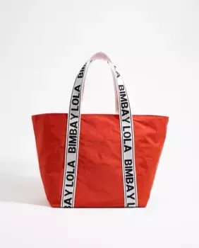 Сумка на плечо из нейлона кораллового цвета Bimba y Lola, бежевый