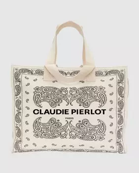 Сумка на плечо из переработанного хлопка Claudie Pierlot, мультиколор