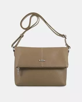 Сумка на плечо из яловой кожи верблюжьего цвета с клапаном и молнией El Potro, коричневый