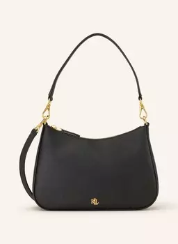 Сумка на плечо из сафьяновой кожи danni 26 LAUREN RALPH LAUREN, черный