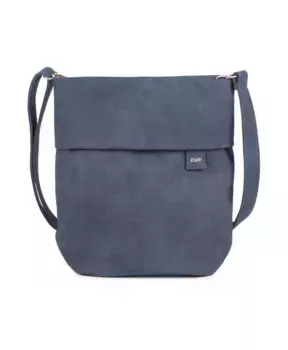 Сумка на плечо из синего нубука Zwei, синий