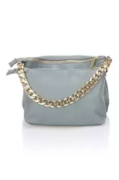 Сумка на плечо из тисненой кожи Massimo Castelli, синий