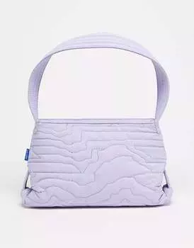 Сумка на плечо из веганской кожи Hvisk Scape с сиреневым стеганым узором