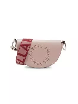 Сумка на плечо из веганской кожи с логотипом Half Moon Stella Mccartney, цвет Shell