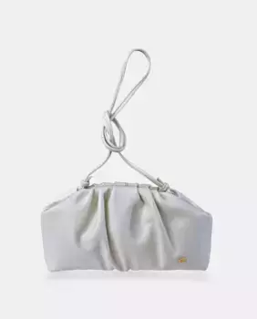 Сумка на плечо из воловьей кожи с магнитным мундштуком Guy Laroche, белый