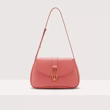 Сумка на плечо из зерненой кожи Coccinelle HIMMA MEDIUM, красный