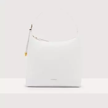 Сумка на плечо из зерненой кожи Coccinelle GLEEN MEDIUM, белый