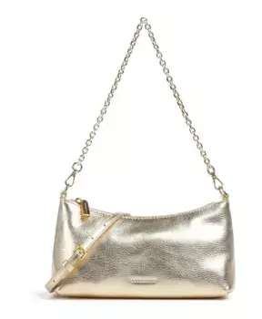 Сумка на плечо из зерненой кожи с ремешком-цепочкой Coccinelle, желтый