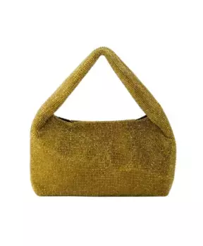 Сумка на плечо из золотой сетки с кристаллами Kara, желтый