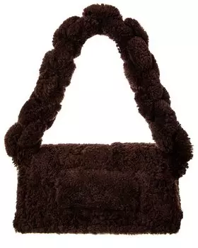 Сумка на плечо Jacquemus Le Bambidou из овчины, коричневый