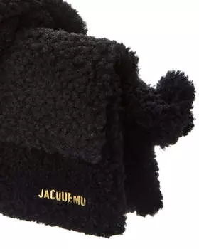 Сумка на плечо Jacquemus Le Bambidou из овчины, черный
