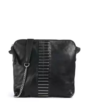 Сумка на плечо johnesgasse 4 из мелкозернистой яловой кожи Taschendieb Wien, черный