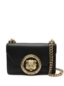 Сумка на плечо Just Cavalli из искусственной кожи с изображением головы тигра, черный