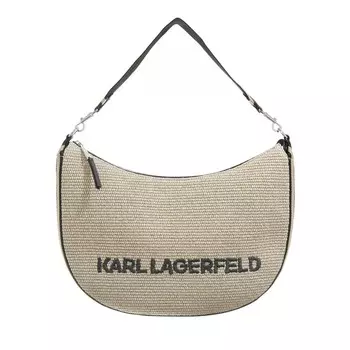 Сумка на плечо k moon md из рафии натуральная Karl Lagerfeld, бежевый