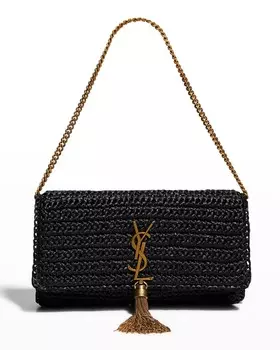 Сумка на плечо Kate 99 YSL из рафии с кисточками Saint Laurent
