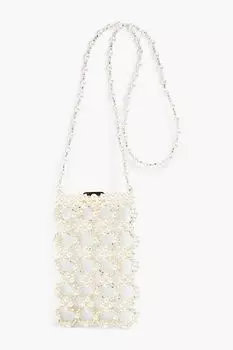 Сумка на плечо Le Adage, украшенная бисером и искусственным жемчугом VANINA, экру
