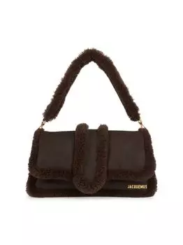 Сумка на плечо Le Bambimou Doux из овчины Jacquemus, коричневый