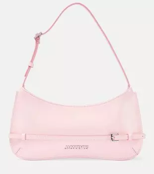 Сумка на плечо le bisou ceinture из лакированной кожи Jacquemus, розовый