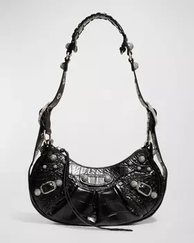 Сумка на плечо Le Cagole XS с тиснением под крокодила Balenciaga