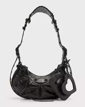 Сумка на плечо Le Cagole XS с тиснением под крокодила Balenciaga