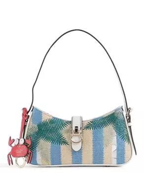Сумка на плечо Linden Gardens Stripe Palm из мелкозернистой яловой кожи, рафия Radley London, бежевый