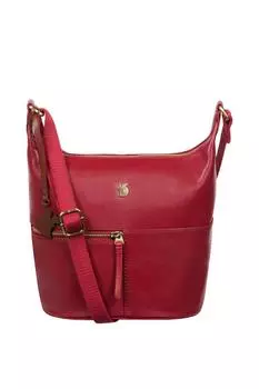 Сумка на плечо 'Little Kristin' из кожи сливового цвета Conkca London, красный