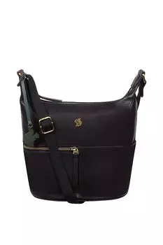 Сумка на плечо 'Little Kristin' из кожи сливового цвета Conkca London, синий