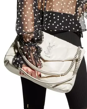 Сумка на плечо Loulou среднего размера с цепочкой Saint Laurent