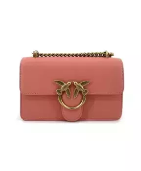 Сумка на плечо Love Birds с металлической пряжкой Pinko, розовый