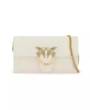 Сумка на плечо Love Birds с ромбовидной огранкой Pinko, белый