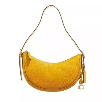 Сумка на плечо luna из мягкой галечной кожи Coach, желтый