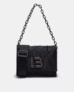 Сумка на плечо M из нейлона с клапаном, черная Bimba y Lola, черный