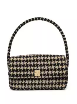 Сумка на плечо Nico в ломаную клетку ANINE BING, черный