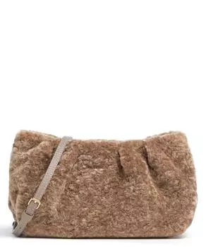 Сумка на плечо Ophelie Astrakan из искусственного меха Coccinelle, коричневый